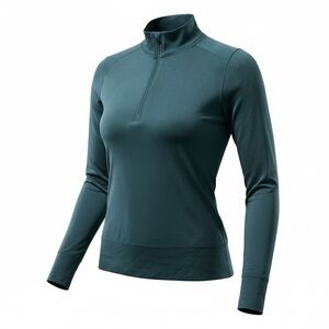 Lululemon Teal Half Zip Long Sleeve Athletic Top Women’s Small (No tag)